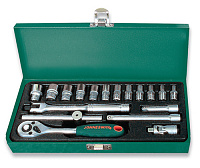 Набор головок торцевых S04H2118S,  1/4"DR, 4-13 мм, 18 предметов