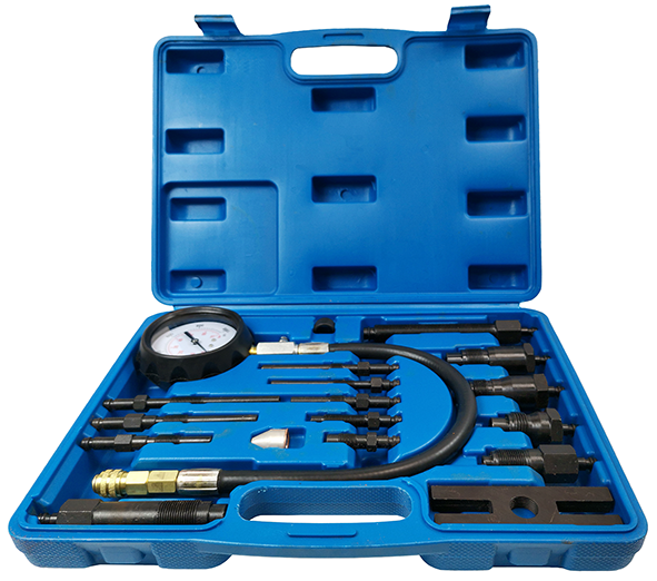 Компрессометр дизельный с адаптерами для всех дизелей TA-G1011 (MHR-A1020B) 0-1000PSI и 0-70атм