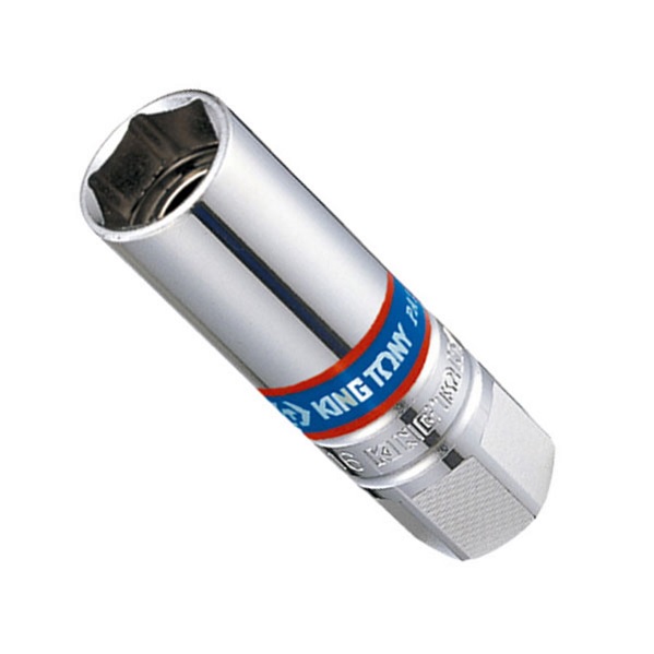 Головка свечная шестигранная 3/8", 16 мм, магнитный фиксатор KING TONY 366516