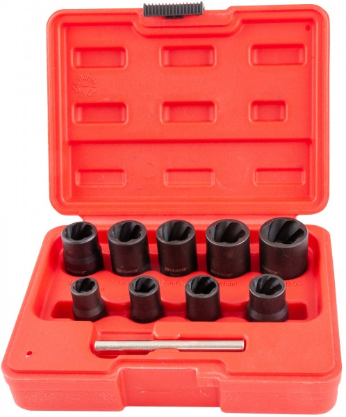 Набор головок BESS3810  торцевых спиральных для поврежденного крепежа 3/8"DR, 10-19 мм