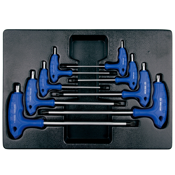 Набор Г-образных ключей KING TONY 9-22308TR, Torx, T10-T50, ложемент, 8 предметов