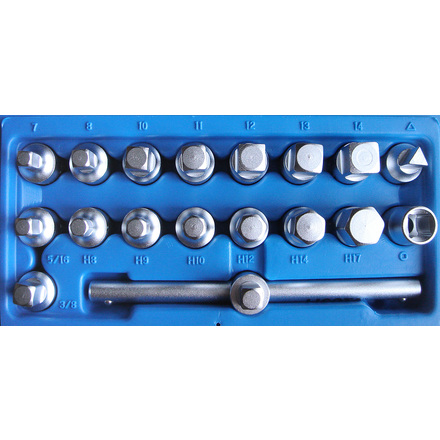 Licota ATA-0401 Набор головок для отворачивания масляных пробок 18 пр.