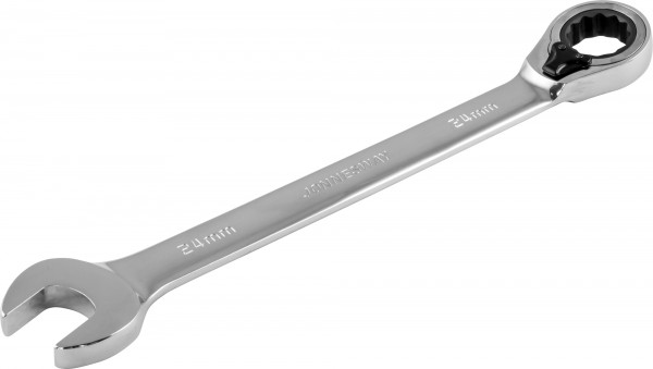 Ключ гаечный комбинированный трещоточный с реверсом W60124, 24 мм