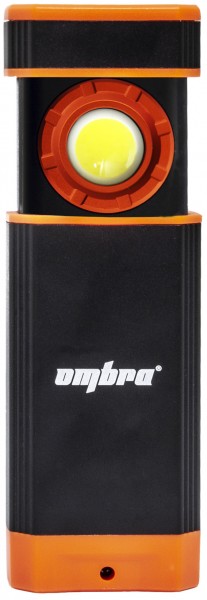 Фонарь светодиодный аккумуляторный карманный складной со световым пучком Ombra A90068 (500+160 Лм)