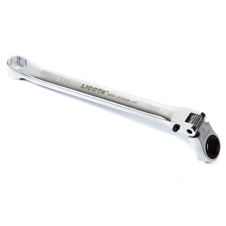 Licota ARW-07M08 Ключ трещоточный гибкий с фиксацией и накидной 6гр. 15° 8 мм