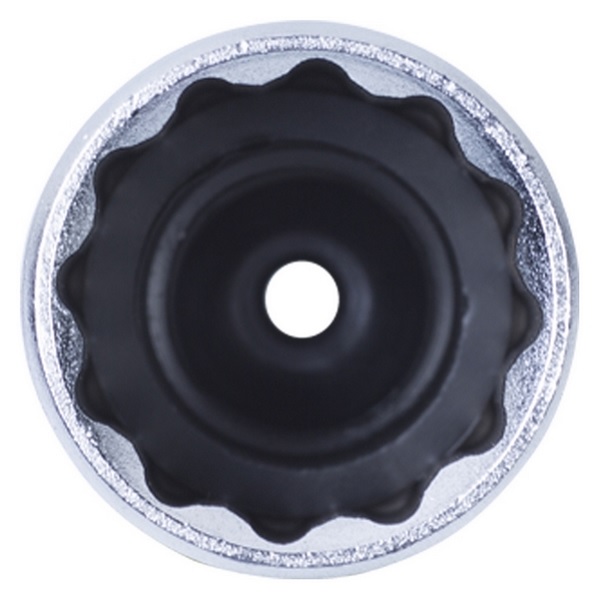 Головка свечная двенадцатигранная 1/2", 16 мм, L = 70 мм, резиновый фиксатор KING TONY 463016R