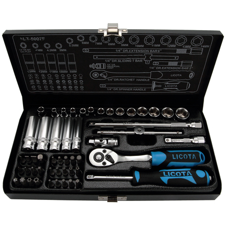 Licota ALT-5007F Набор торцевых головок 1/4" 52пр