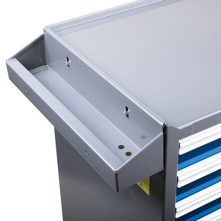 Licota AWX-2603GB-N-R-ST Тележка инструментальная с карманом, со столешницей, 7 полок, сине-серая