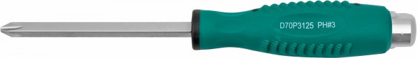 Отвертка стержневая крестовая, ударная, силовая под ключ D70P3125 , PH3х125