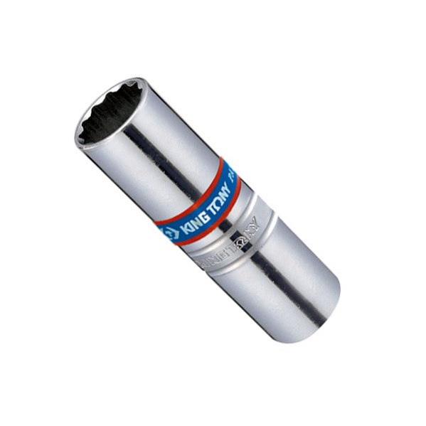 Головка свечная двенадцатигранная 3/8", 14 мм, пружинный фиксатор KING TONY 36A014