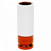 Головка торцевая ударная глубокая 1/2", 21 мм, тонкостенная, пластиковая защита KING TONY 494521MX