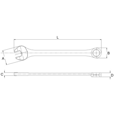 Licota AWT-TRM0004 Ключ комбинированный удлинённый дюймовый 7/16"
