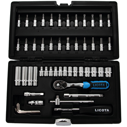 Licota ALK-8003F Набор торцевых головок 1/4" 6гр. 54пр.