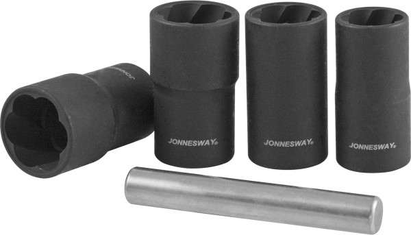 Спиральные головки AN040120 для демонтажа поврежденного крепежа в наборе, 17, 19, 21, 22 мм, 5 предметов