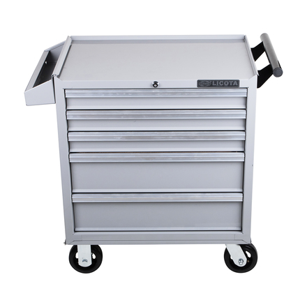 Licota AWX-2602G-R Тележка инструментальная с карманом, 5 полок, серая