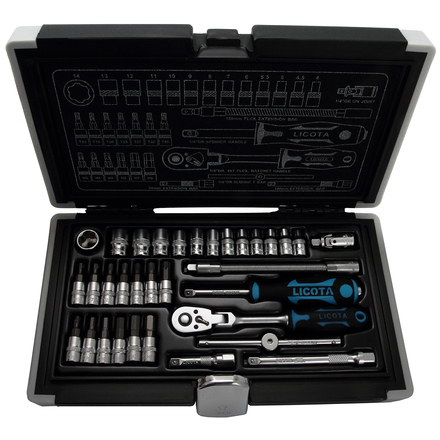 Licota ALK-0003 Набор торцевых головок 1/4" 33пр super lock