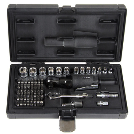 Licota PAR-03017NK Пневмотрещотка 2в1 3/8" 34 Нм (3,5 кГм), в наборе, 59пр.