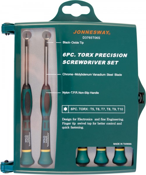 Набор отверток для точной механики JONNESWAY TORX D3765T06S .6 предметов