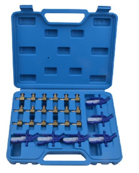 Набор адаптеров для тестера обратки дизельных форсунок системы Common Rail 24пр., в кейсе