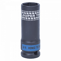 Головка торцевая ударная глубокая 1/2", 21 мм, тонкостенная KING TONY 441521M