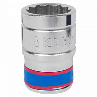 Головка торцевая стандартная двенадцатигранная 1/2", 18 мм KING TONY 433018M