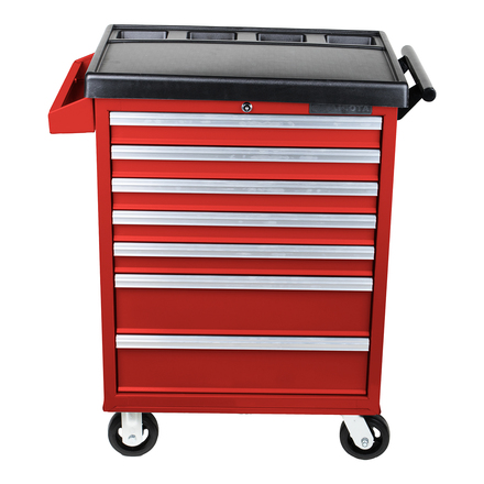 Licota AWX-2603R-N-R-ST Тележка инструментальная с карманом, со столешницей, 7 полок, красная