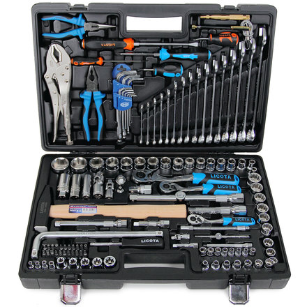 Licota ALK-8022F Набор инструмента 1/4", 3/8", 1/2", 6 и 12 гр. 131 предмет