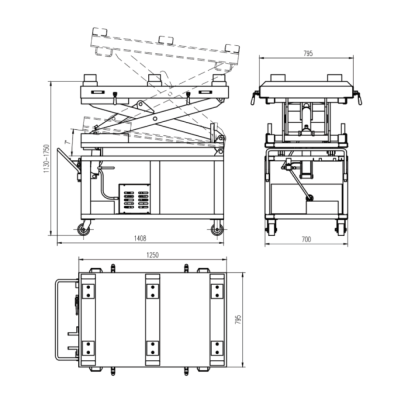 Подъемник для аккумуляторов электромобилей THINKCAR TVL515