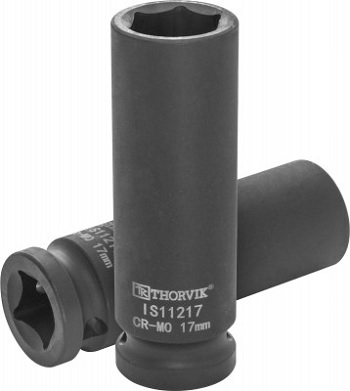 Головка торцевая ударная глубокая 1/2"DR, 17 мм Thorvik IS11217