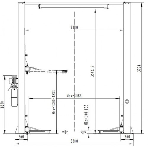 Подъемник двухстоечный 220 В Хорекс Авто HL-4.0 NV-EM 220В