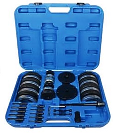 Набор инструментов для ступичных подшипниковVAG(ø62 мм:VWLupo,AudiA2 1.21,ø66 мм:VWPolo,Fabia,ø72 мм:VWPolo,Fabia,ø85 мм:VWT5/Touareg/Multivan)в кейсе