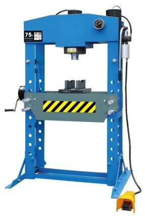 Пресс гидравлический напольный Rossvik HJ0812CE (75 т, пневмопривод, педаль)