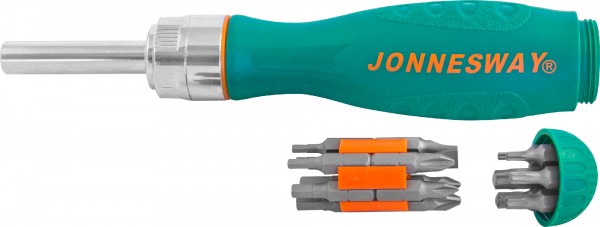 Отверточная рукоятка трещоточная в наборе JONNESWAY DR0119S .19 предметов