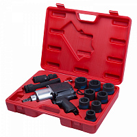 Гайковерт пневматический ударный KING TONY 64111MP02, 3/4", 1085 Нм, с комплектом головок, 14 предметов