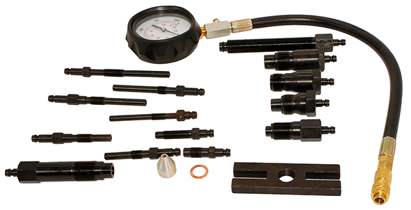 Компрессометр дизельный с адаптерами для всех дизелей TA-G1011 (MHR-A1020B) 0-1000PSI и 0-70атм