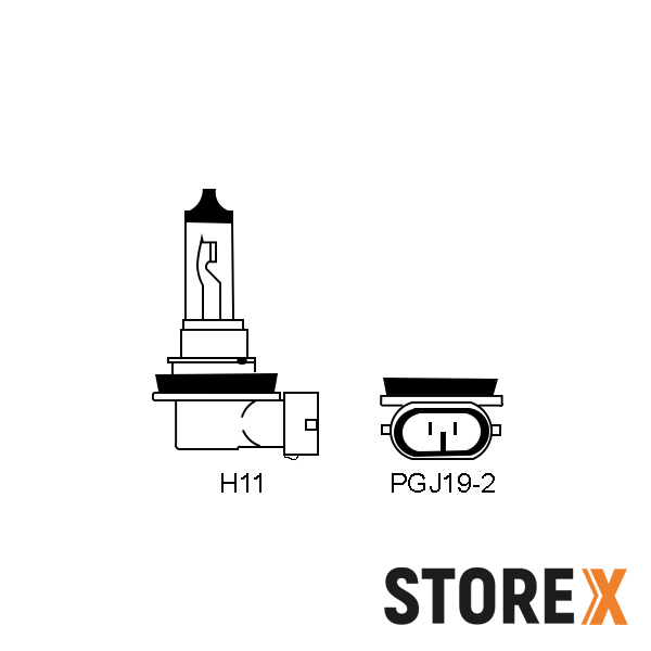 h11 lampa schema cokol logo