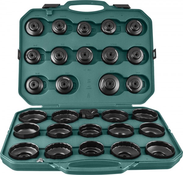 Комплект чашек для демонтажа масляных фильтров JONNESWAY AI050004A 65-120 мм, 30 предметов