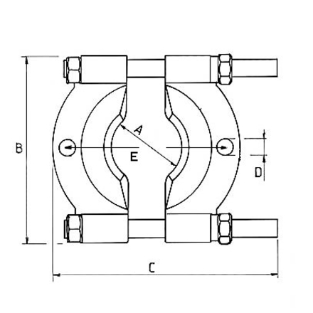 Licota ATB-1040 Съемник сегментный (сепаратор), 30-160 мм