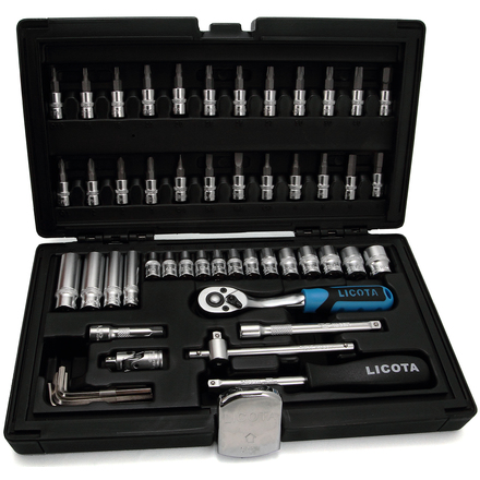 Licota ALK-8003F Набор торцевых головок 1/4" 6гр. 54пр.