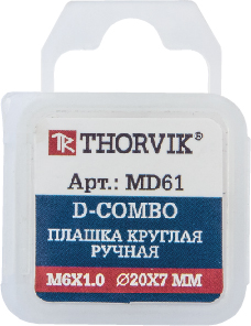 Плашка D-COMBO MD81 круглая ручная М8х1.0, HSS, Ф25х9 мм
