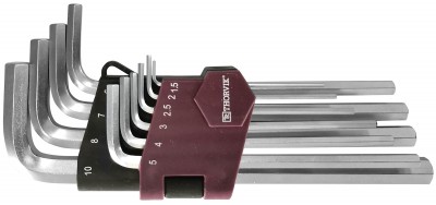 Набор ключей HK10S торцевых шестигранных, H1.5-H10, 10 предметов