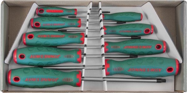 Набор отверток JONNESWAY ANTI SLIP D71T109S. 9 предметов