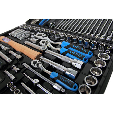 Licota ALK-8022F Набор инструмента 1/4", 3/8", 1/2", 6 и 12 гр. 131 предмет