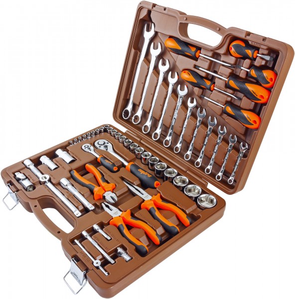 Набор инструмента универсальный Ombra OMT55S (55 предмета) (1/2; 1/4)