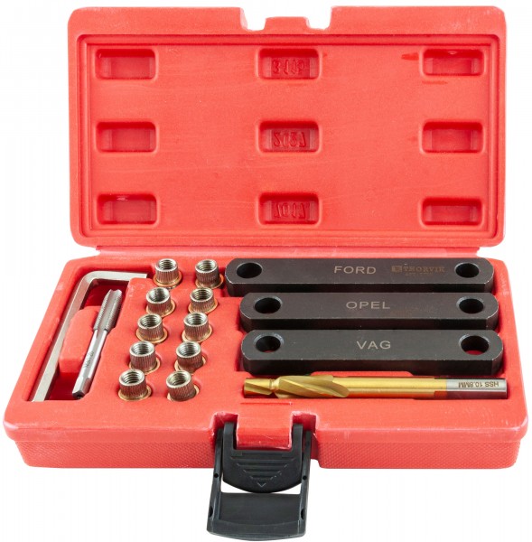 Набор инструментов BTRK для восстановления резьбы скобы тормозного суппорта, 16 предметов