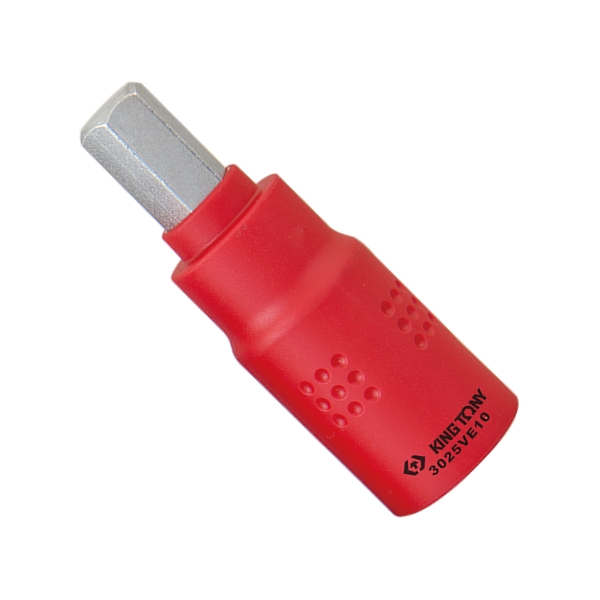 Торцевая насадка (бита) диэлектрическая KING TONY 3/8", HEX H4, 65 мм, 3025VE**