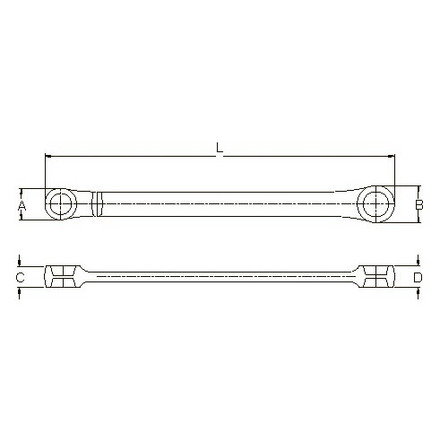 Licota AWT-EAF0608 Ключ накидной текстурный Е-профиль Е6 х Е8