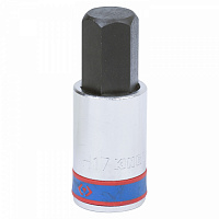 Насадка (бита) торцевая 1/2", HEX, 17 мм, L = 60 мм KING TONY 402517