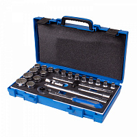 Набор торцевых головок с принадлежностями 1/2", двенадцатигранные, 8-32 мм, 23 предмета, в комплекте бейсболка KING TONY M4023MRV01