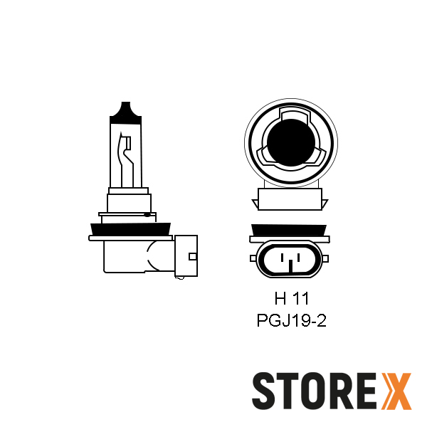 h11 lampa schema cokol logo